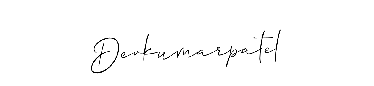 Also we have Devkumarpatel name is the best signature style. Create professional handwritten signature collection using Allison_Script autograph style. Devkumarpatel signature style 2 images and pictures png