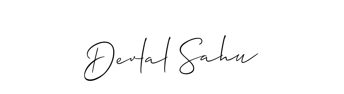 You should practise on your own different ways (Allison_Script) to write your name (Devlal Sahu) in signature. don't let someone else do it for you. Devlal Sahu signature style 2 images and pictures png