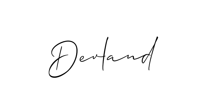 Best and Professional Signature Style for Devland. Allison_Script Best Signature Style Collection. Devland signature style 2 images and pictures png