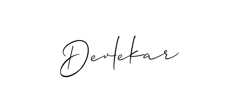 Similarly Allison_Script is the best handwritten signature design. Signature creator online .You can use it as an online autograph creator for name Devlekar. Devlekar signature style 2 images and pictures png