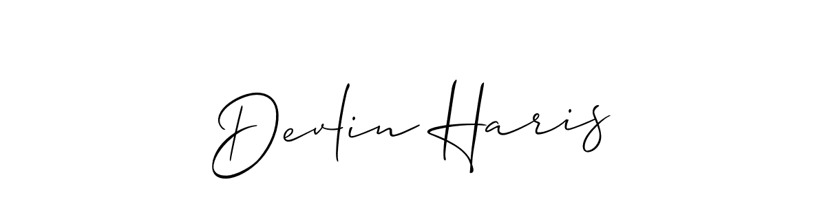 Allison_Script is a professional signature style that is perfect for those who want to add a touch of class to their signature. It is also a great choice for those who want to make their signature more unique. Get Devlin Haris name to fancy signature for free. Devlin Haris signature style 2 images and pictures png