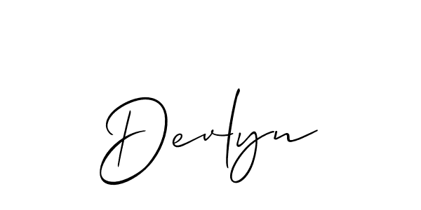 It looks lik you need a new signature style for name Devlyn. Design unique handwritten (Allison_Script) signature with our free signature maker in just a few clicks. Devlyn signature style 2 images and pictures png