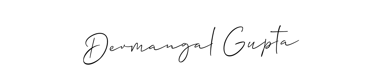 Devmangal Gupta stylish signature style. Best Handwritten Sign (Allison_Script) for my name. Handwritten Signature Collection Ideas for my name Devmangal Gupta. Devmangal Gupta signature style 2 images and pictures png