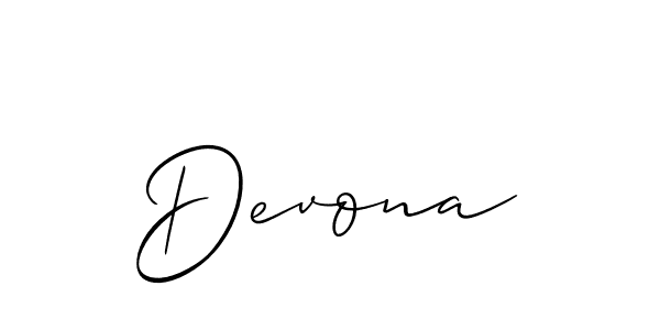 Also we have Devona name is the best signature style. Create professional handwritten signature collection using Allison_Script autograph style. Devona signature style 2 images and pictures png