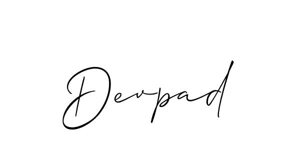 How to Draw Devpad signature style? Allison_Script is a latest design signature styles for name Devpad. Devpad signature style 2 images and pictures png