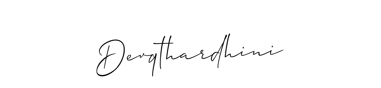 You should practise on your own different ways (Allison_Script) to write your name (Devqthardhini) in signature. don't let someone else do it for you. Devqthardhini signature style 2 images and pictures png