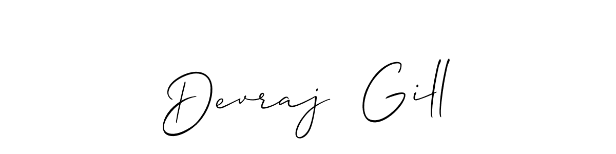 Devraj  Gill stylish signature style. Best Handwritten Sign (Allison_Script) for my name. Handwritten Signature Collection Ideas for my name Devraj  Gill. Devraj  Gill signature style 2 images and pictures png