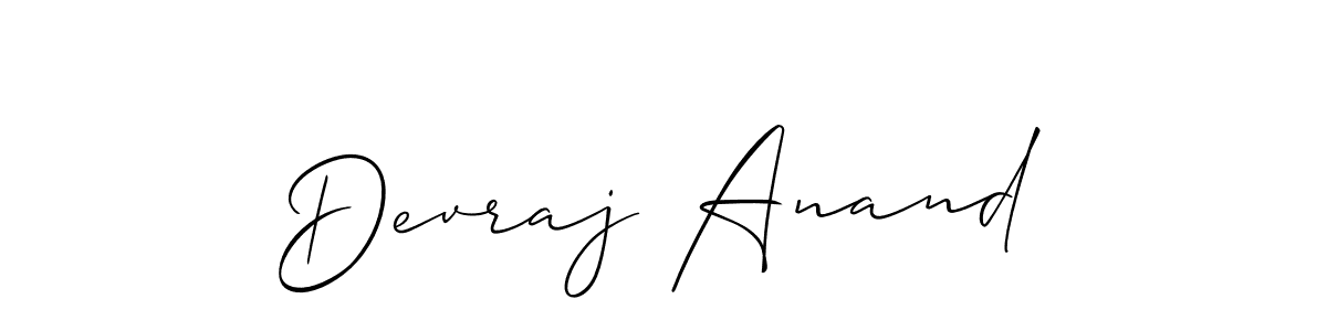 Make a short Devraj Anand signature style. Manage your documents anywhere anytime using Allison_Script. Create and add eSignatures, submit forms, share and send files easily. Devraj Anand signature style 2 images and pictures png