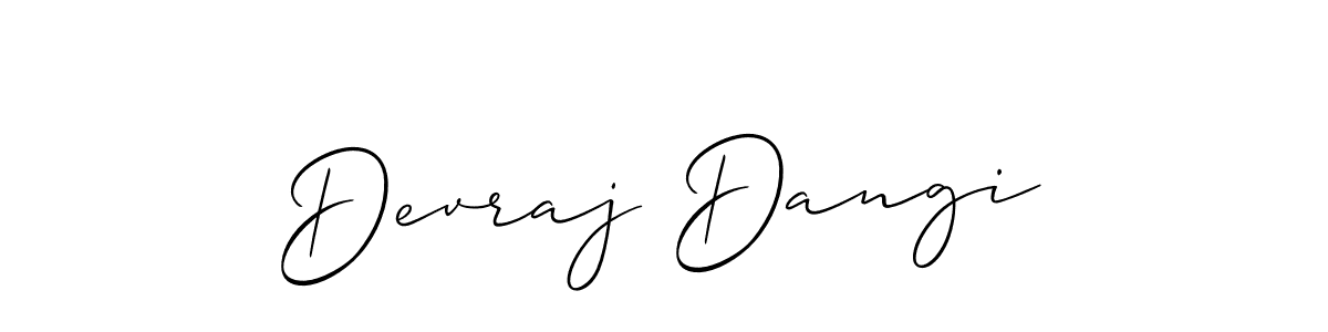 Design your own signature with our free online signature maker. With this signature software, you can create a handwritten (Allison_Script) signature for name Devraj Dangi. Devraj Dangi signature style 2 images and pictures png