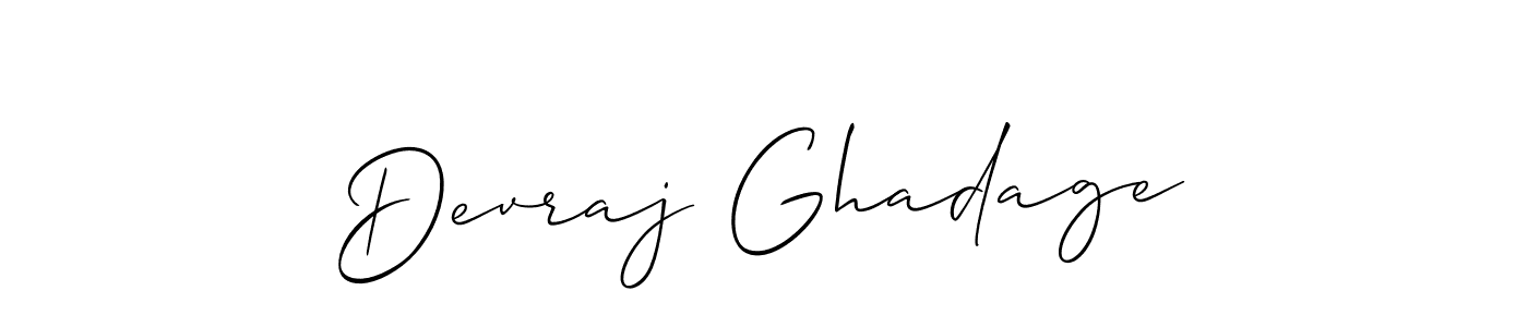 Create a beautiful signature design for name Devraj Ghadage. With this signature (Allison_Script) fonts, you can make a handwritten signature for free. Devraj Ghadage signature style 2 images and pictures png