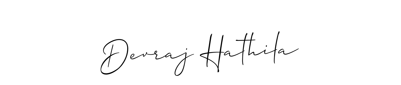 Use a signature maker to create a handwritten signature online. With this signature software, you can design (Allison_Script) your own signature for name Devraj Hathila. Devraj Hathila signature style 2 images and pictures png