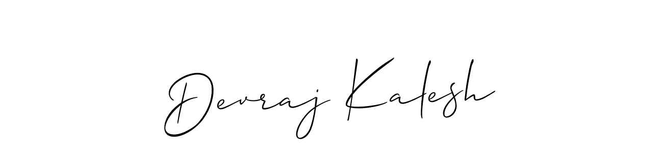Make a beautiful signature design for name Devraj Kalesh. With this signature (Allison_Script) style, you can create a handwritten signature for free. Devraj Kalesh signature style 2 images and pictures png