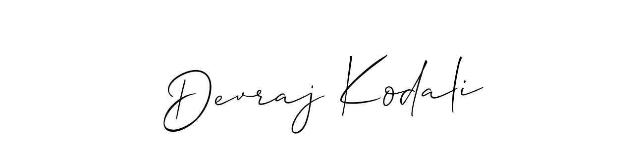 Design your own signature with our free online signature maker. With this signature software, you can create a handwritten (Allison_Script) signature for name Devraj Kodali. Devraj Kodali signature style 2 images and pictures png