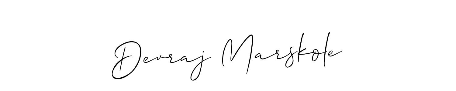 Also we have Devraj Marskole name is the best signature style. Create professional handwritten signature collection using Allison_Script autograph style. Devraj Marskole signature style 2 images and pictures png