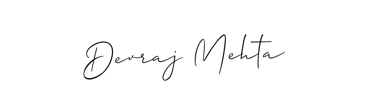 You should practise on your own different ways (Allison_Script) to write your name (Devraj Mehta) in signature. don't let someone else do it for you. Devraj Mehta signature style 2 images and pictures png