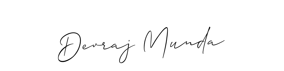 Similarly Allison_Script is the best handwritten signature design. Signature creator online .You can use it as an online autograph creator for name Devraj Munda. Devraj Munda signature style 2 images and pictures png