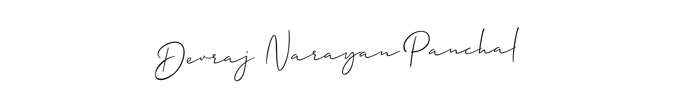 Design your own signature with our free online signature maker. With this signature software, you can create a handwritten (Allison_Script) signature for name Devraj Narayan Panchal. Devraj Narayan Panchal signature style 2 images and pictures png