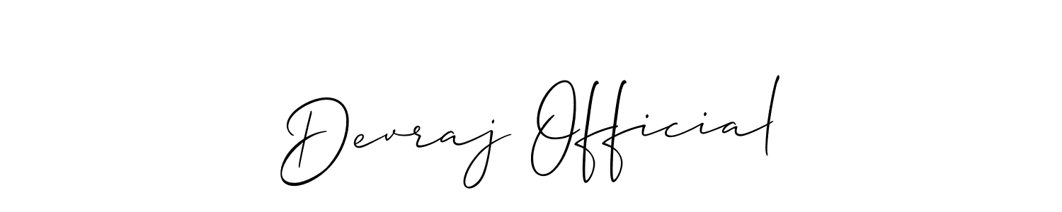 How to Draw Devraj Official signature style? Allison_Script is a latest design signature styles for name Devraj Official. Devraj Official signature style 2 images and pictures png