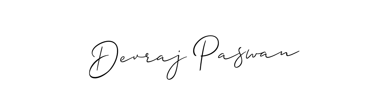 Make a beautiful signature design for name Devraj Paswan. With this signature (Allison_Script) style, you can create a handwritten signature for free. Devraj Paswan signature style 2 images and pictures png