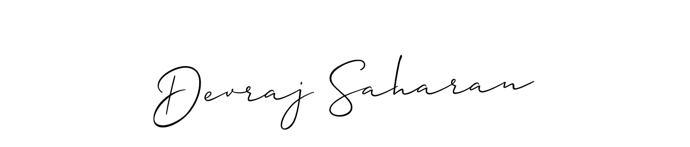 Design your own signature with our free online signature maker. With this signature software, you can create a handwritten (Allison_Script) signature for name Devraj Saharan. Devraj Saharan signature style 2 images and pictures png