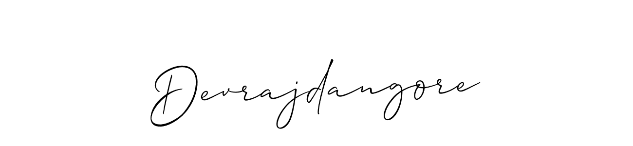 You should practise on your own different ways (Allison_Script) to write your name (Devrajdangore) in signature. don't let someone else do it for you. Devrajdangore signature style 2 images and pictures png