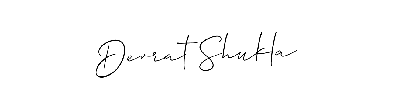 Devrat Shukla stylish signature style. Best Handwritten Sign (Allison_Script) for my name. Handwritten Signature Collection Ideas for my name Devrat Shukla. Devrat Shukla signature style 2 images and pictures png