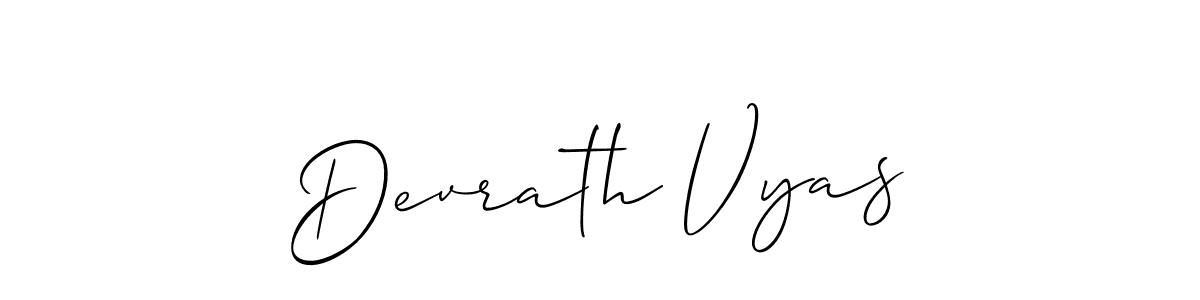 How to Draw Devrath Vyas signature style? Allison_Script is a latest design signature styles for name Devrath Vyas. Devrath Vyas signature style 2 images and pictures png