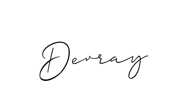 It looks lik you need a new signature style for name Devray. Design unique handwritten (Allison_Script) signature with our free signature maker in just a few clicks. Devray signature style 2 images and pictures png