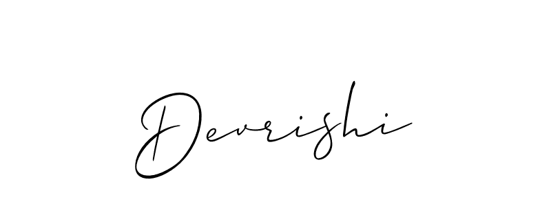 You can use this online signature creator to create a handwritten signature for the name Devrishi. This is the best online autograph maker. Devrishi signature style 2 images and pictures png