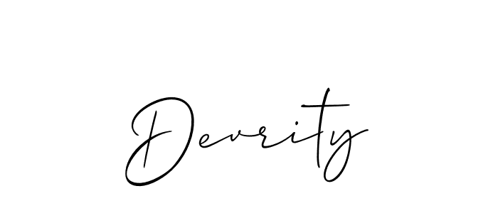 You should practise on your own different ways (Allison_Script) to write your name (Devrity) in signature. don't let someone else do it for you. Devrity signature style 2 images and pictures png