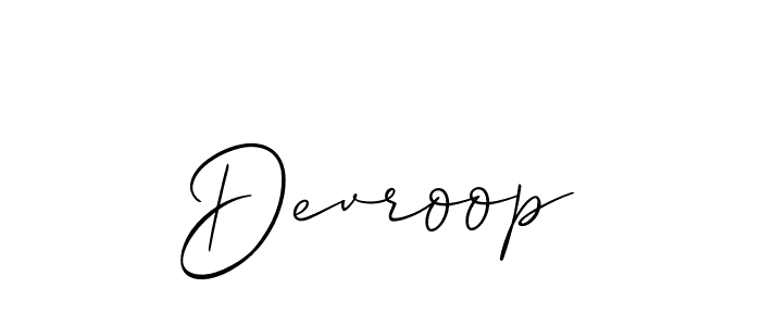 You should practise on your own different ways (Allison_Script) to write your name (Devroop) in signature. don't let someone else do it for you. Devroop signature style 2 images and pictures png