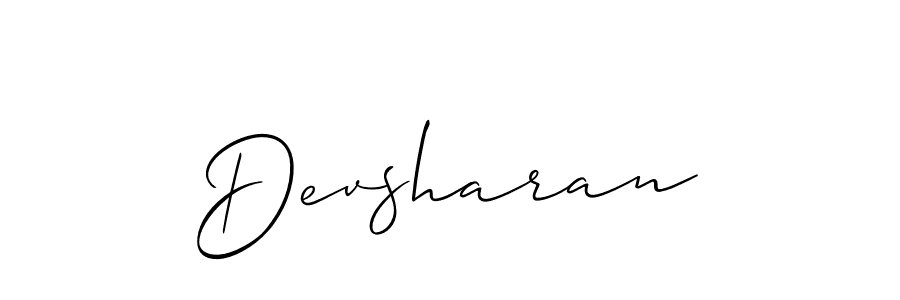 Devsharan stylish signature style. Best Handwritten Sign (Allison_Script) for my name. Handwritten Signature Collection Ideas for my name Devsharan. Devsharan signature style 2 images and pictures png