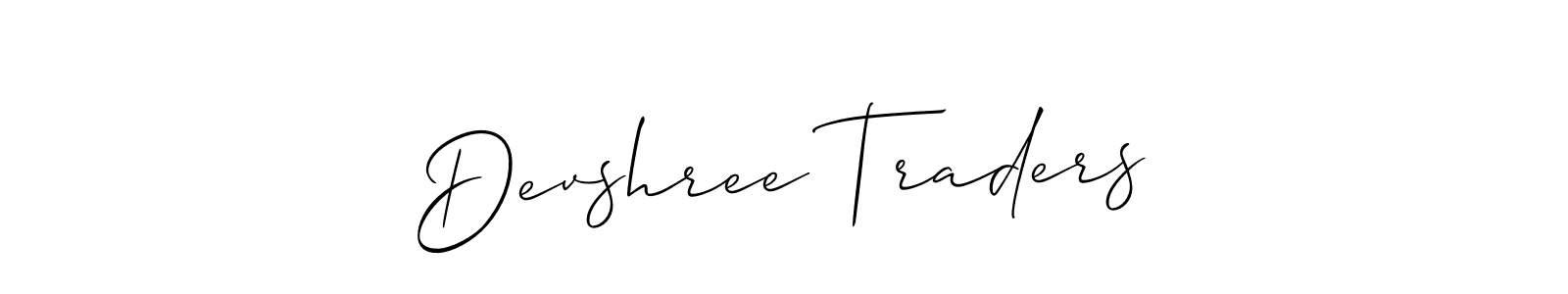 Design your own signature with our free online signature maker. With this signature software, you can create a handwritten (Allison_Script) signature for name Devshree Traders. Devshree Traders signature style 2 images and pictures png