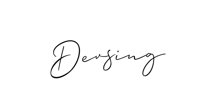 if you are searching for the best signature style for your name Devsing. so please give up your signature search. here we have designed multiple signature styles  using Allison_Script. Devsing signature style 2 images and pictures png