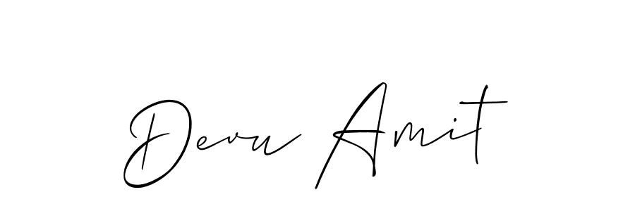 Use a signature maker to create a handwritten signature online. With this signature software, you can design (Allison_Script) your own signature for name Devu Amit. Devu Amit signature style 2 images and pictures png