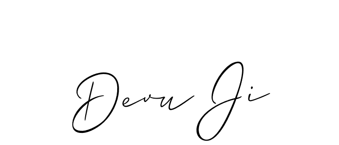 Best and Professional Signature Style for Devu Ji. Allison_Script Best Signature Style Collection. Devu Ji signature style 2 images and pictures png