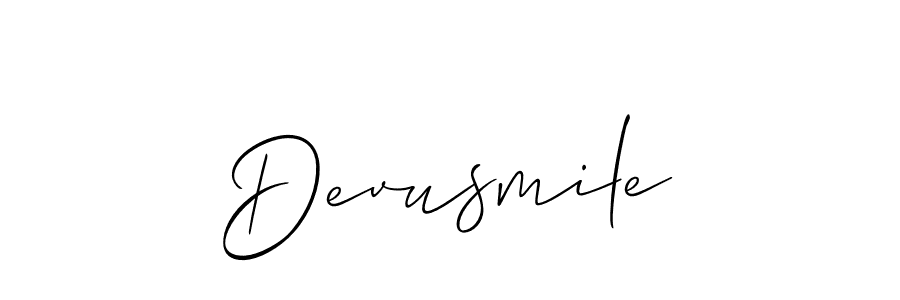 Devusmile stylish signature style. Best Handwritten Sign (Allison_Script) for my name. Handwritten Signature Collection Ideas for my name Devusmile. Devusmile signature style 2 images and pictures png