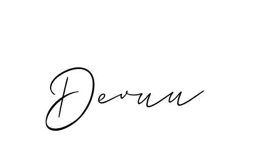 You should practise on your own different ways (Allison_Script) to write your name (Devuu) in signature. don't let someone else do it for you. Devuu signature style 2 images and pictures png