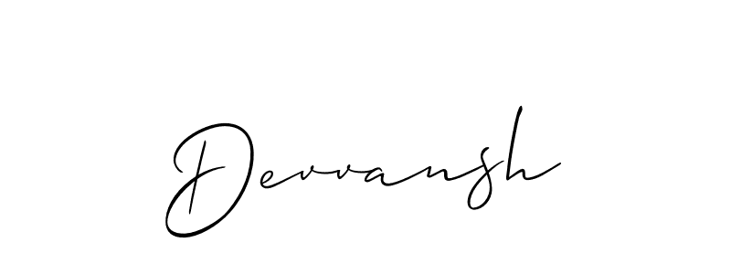 Best and Professional Signature Style for Devvansh. Allison_Script Best Signature Style Collection. Devvansh signature style 2 images and pictures png