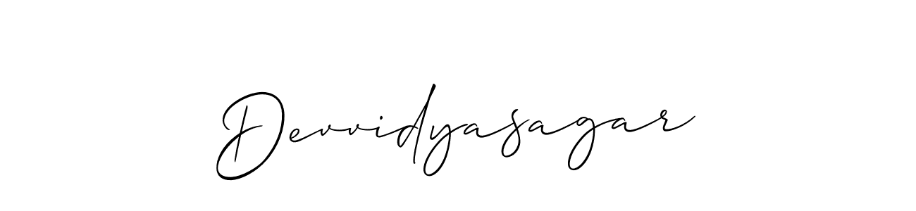 How to make Devvidyasagar signature? Allison_Script is a professional autograph style. Create handwritten signature for Devvidyasagar name. Devvidyasagar signature style 2 images and pictures png