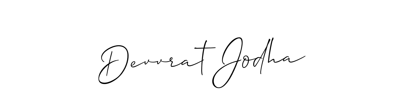 It looks lik you need a new signature style for name Devvrat Jodha. Design unique handwritten (Allison_Script) signature with our free signature maker in just a few clicks. Devvrat Jodha signature style 2 images and pictures png