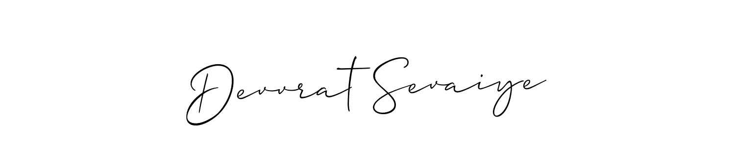 You should practise on your own different ways (Allison_Script) to write your name (Devvrat Sevaiye) in signature. don't let someone else do it for you. Devvrat Sevaiye signature style 2 images and pictures png