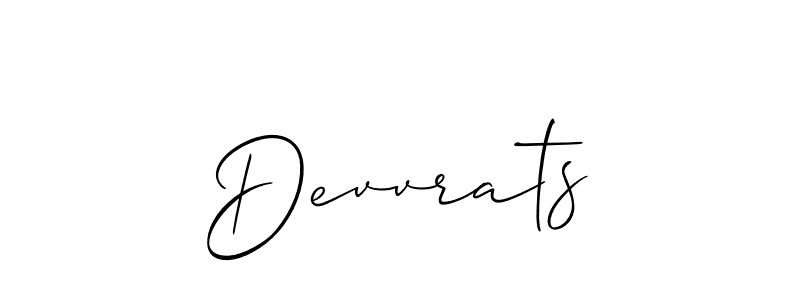 How to Draw Devvrats signature style? Allison_Script is a latest design signature styles for name Devvrats. Devvrats signature style 2 images and pictures png