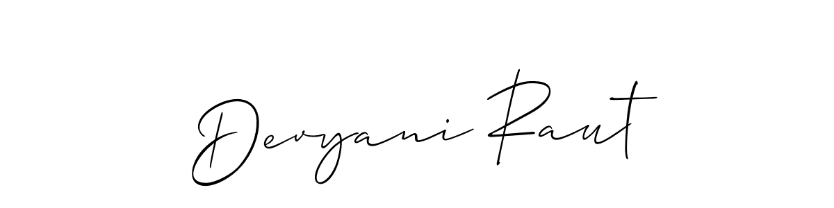 Best and Professional Signature Style for Devyani Raut. Allison_Script Best Signature Style Collection. Devyani Raut signature style 2 images and pictures png