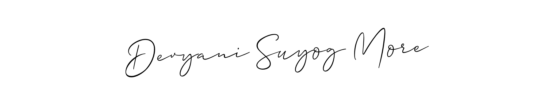 Best and Professional Signature Style for Devyani Suyog More. Allison_Script Best Signature Style Collection. Devyani Suyog More signature style 2 images and pictures png