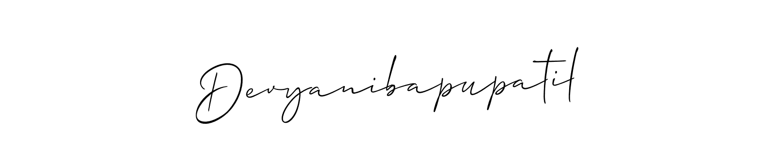 Use a signature maker to create a handwritten signature online. With this signature software, you can design (Allison_Script) your own signature for name Devyanibapupatil. Devyanibapupatil signature style 2 images and pictures png