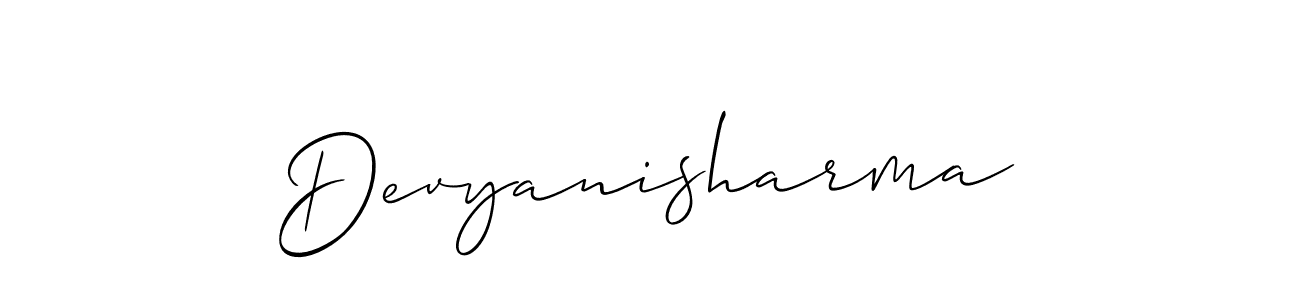 Also You can easily find your signature by using the search form. We will create Devyanisharma name handwritten signature images for you free of cost using Allison_Script sign style. Devyanisharma signature style 2 images and pictures png