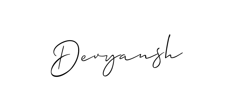 Make a beautiful signature design for name Devyansh. Use this online signature maker to create a handwritten signature for free. Devyansh signature style 2 images and pictures png