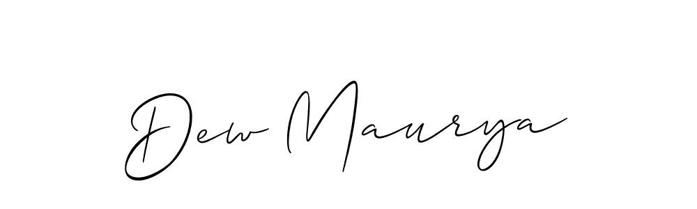 if you are searching for the best signature style for your name Dew Maurya. so please give up your signature search. here we have designed multiple signature styles  using Allison_Script. Dew Maurya signature style 2 images and pictures png