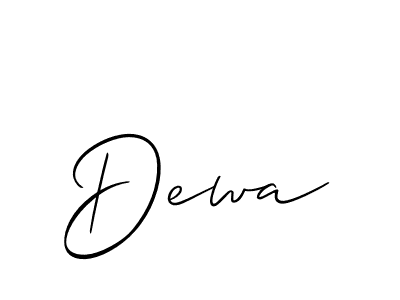 Create a beautiful signature design for name Dewa. With this signature (Allison_Script) fonts, you can make a handwritten signature for free. Dewa signature style 2 images and pictures png